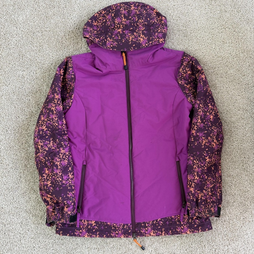 686 Authentic Rhythm Jacket Womens Large Purple Hooded Ski Snowboard Waterproof